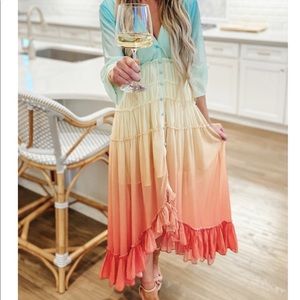 Ombré dress -high low